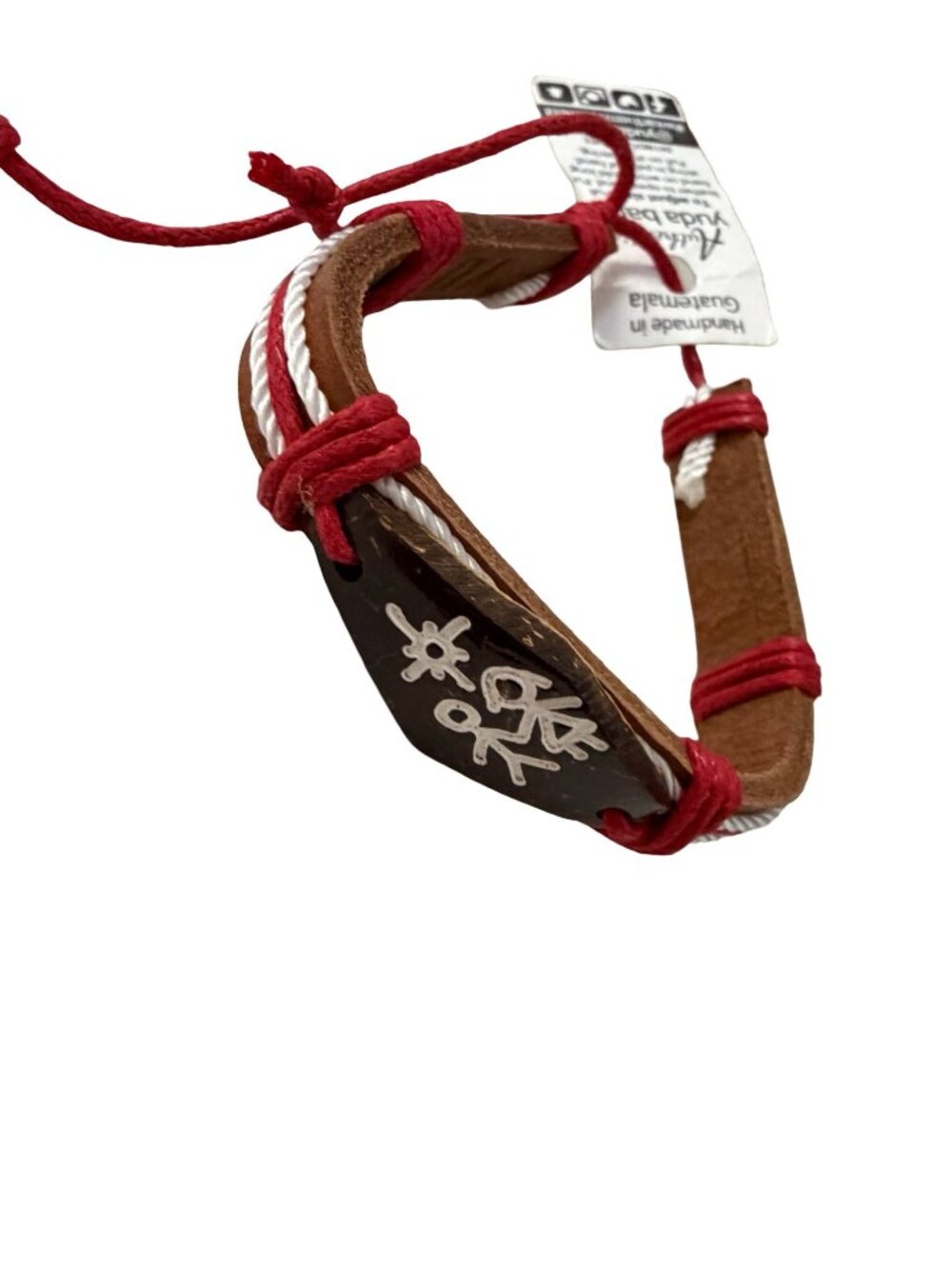 Authentic Yuda Band Handmade Guatemala Leather Bracelet Adjustable Tribal Wristb